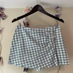 Forever 21 Green Pattern Skort